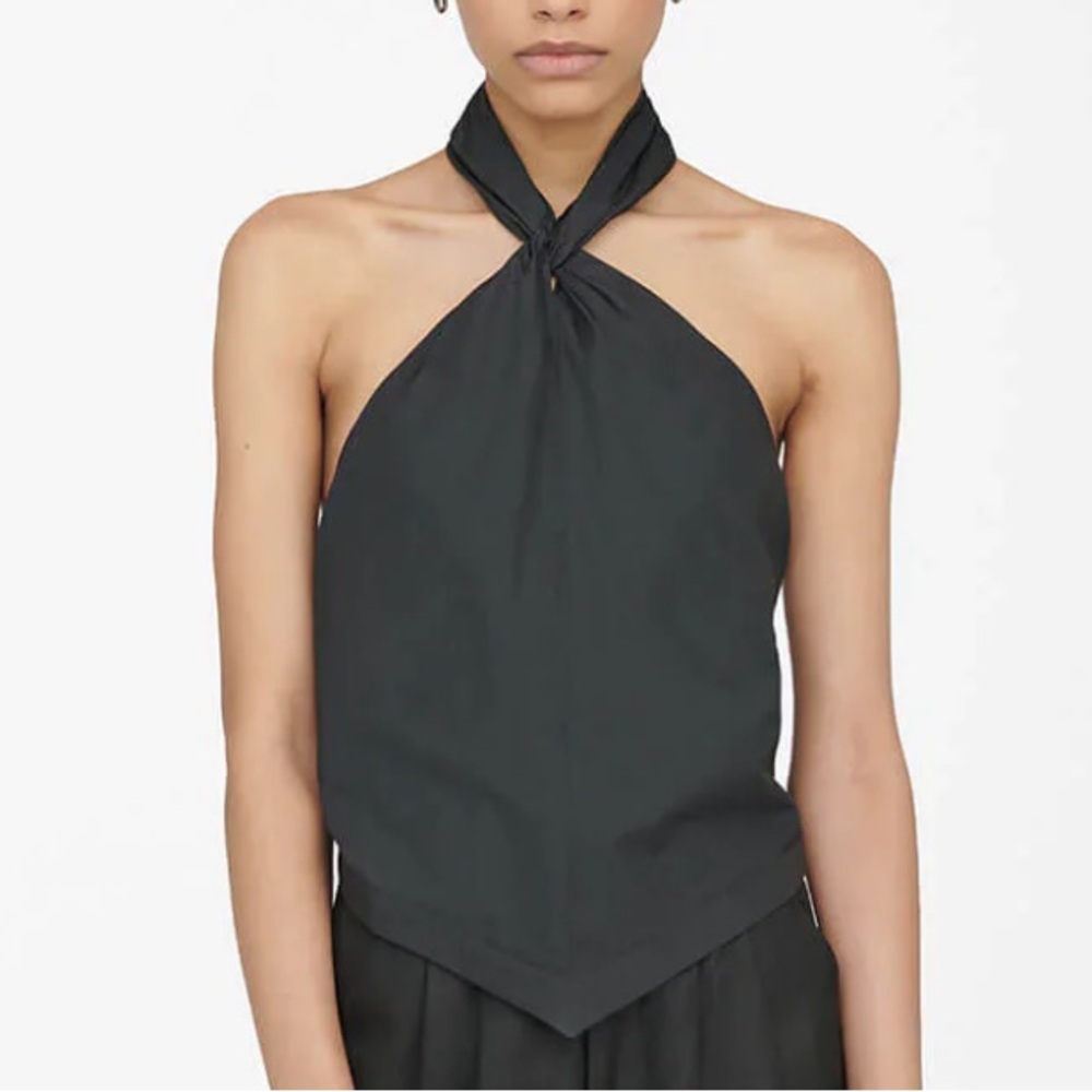 Anine Bing Marilyn Black Halter Top size small